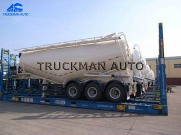 3 차축 40 Cbm 시멘트 Bulker 트럭은, 트레일러 O345 Mn 강철 물자에 반 시멘트를 바릅니다