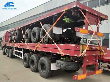 안전 수송 평상형 트레일러 콘테이너 트레일러 수송 Linglong 타이어를 가진 40 Ft