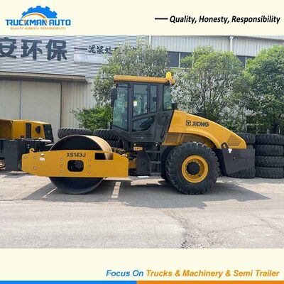 높은 흥분 힘 XCMG XS143J 단일 드럼 도로 롤러