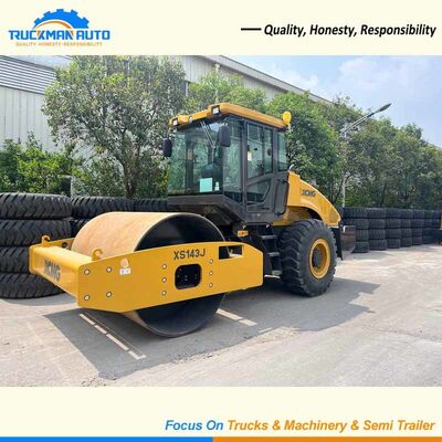 높은 흥분 힘 XCMG XS143J 단일 드럼 도로 롤러