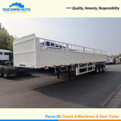 Reliable 3 Axle 50 Tons Fence Semi Trailer For Ghana
