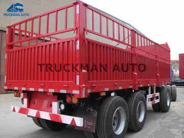 3개의 차축 가득 차있는 트레일러 트럭 콘테이너와 부피 상품을 위해 적재하는 60 톤