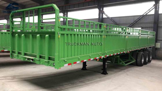 컨테이너 크기 화물 수송을 위한 60000대 킬로그램 평상형 측벽 트레일러